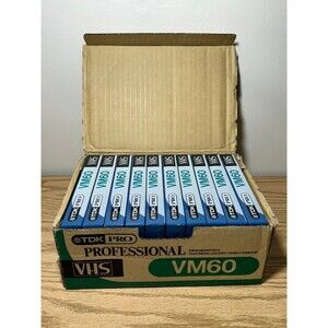 10x VHS TDK Pro Professional VM-60 60 Min Video Tape (BRAND‎ NEW) Sealed